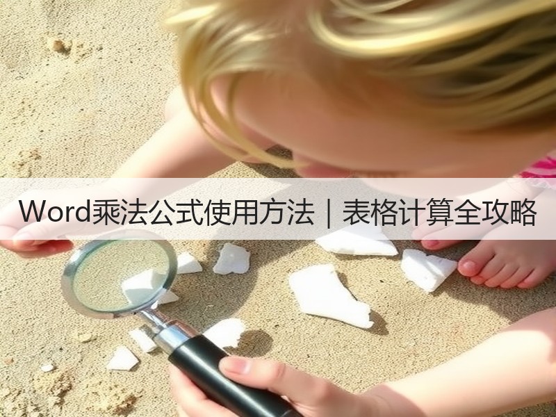 Word乘法公式使用方法｜表格计算全攻略