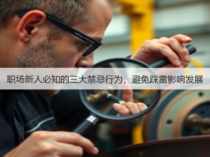 职场新人必知的三大禁忌行为，避免踩雷影响