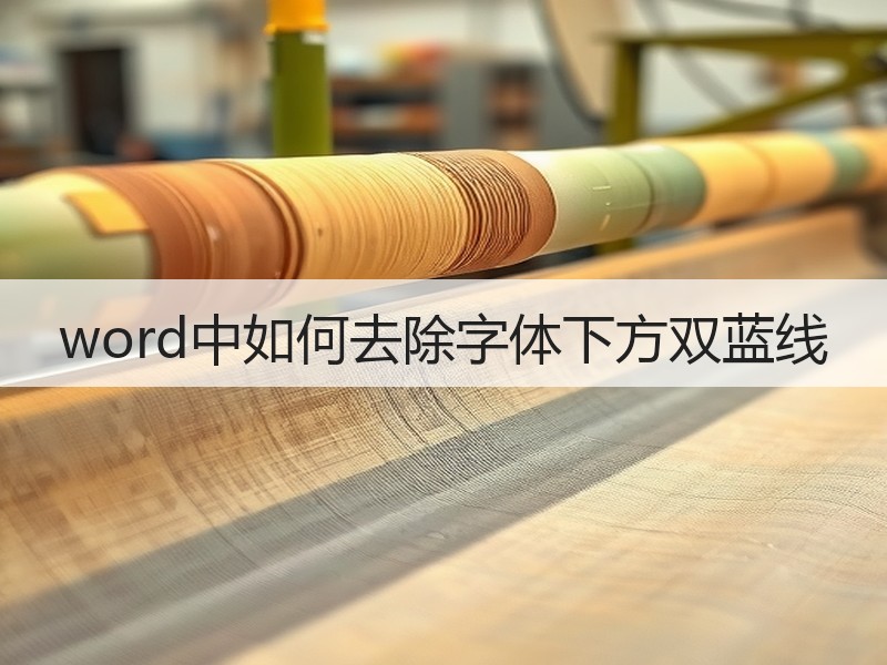 word中如何去除字体下方双蓝线