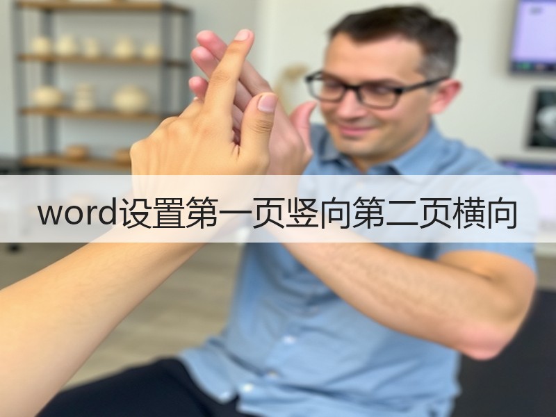 word设置第一页竖向第二页横向