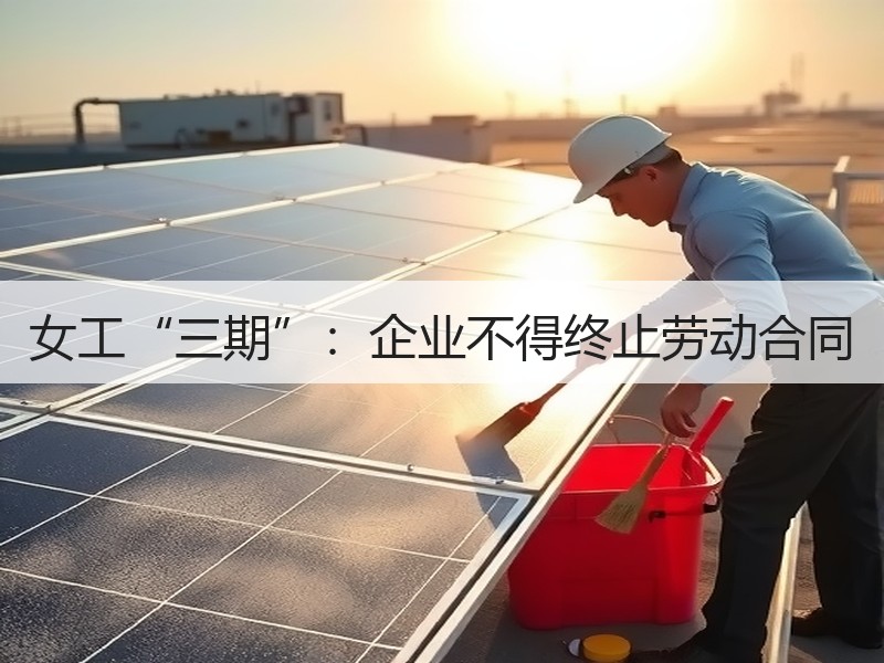 女工“三期”：企业不得终止劳动合同