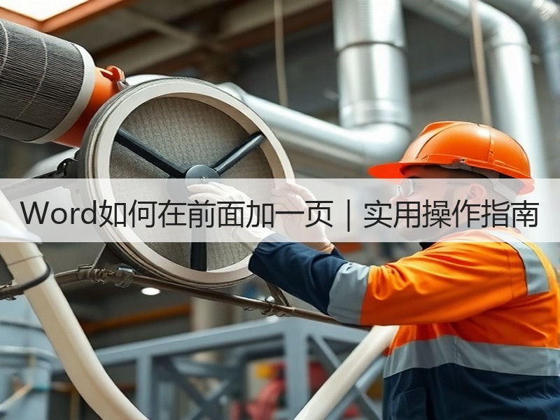 Word如何在前面加一页｜实用操作指南