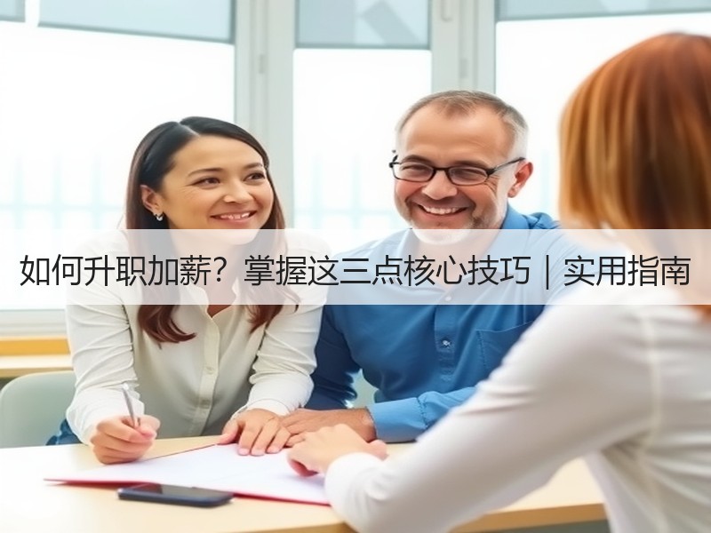 如何升职加薪？掌握这三点核心技巧｜实用指