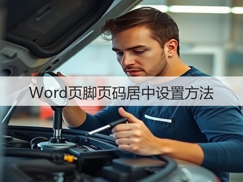 Word页脚页码居中设置方法