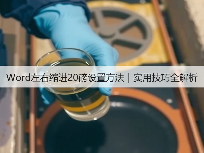 Word左右缩进20磅设置方法｜实用技巧