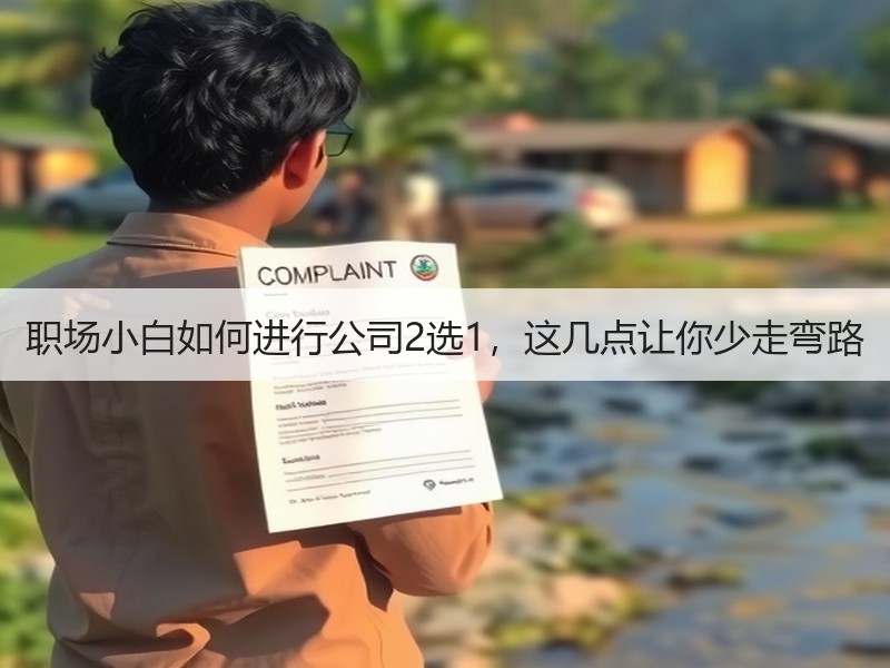 职场小白如何进行公司2选1，这几点让你少
