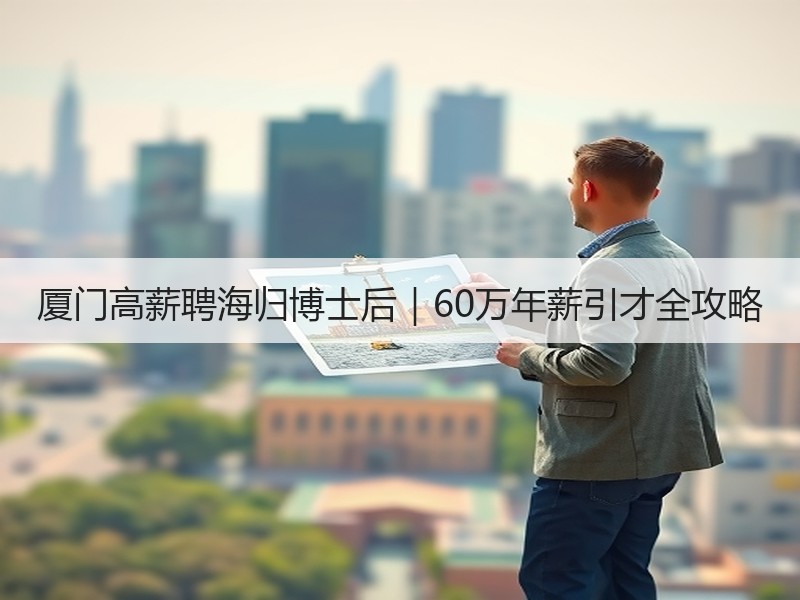厦门高薪聘海归博士后｜60万年薪引才全攻