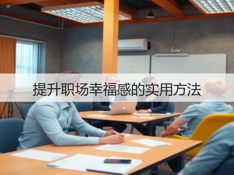 提升职场幸福感的实用方法