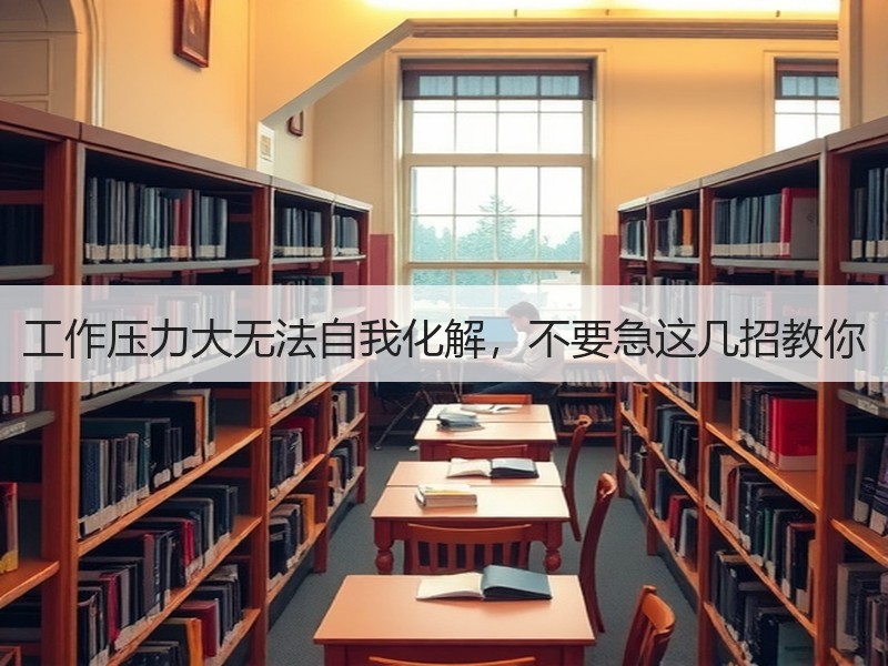 工作压力大无法自我化解，不要急这几招教你