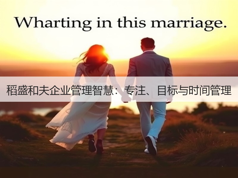 稻盛和夫企业管理智慧：专注、目标与时间管