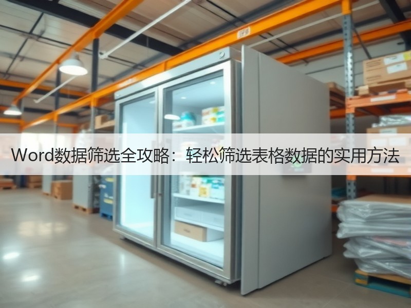 Word数据筛选全攻略：轻松筛选表格数据