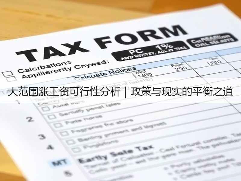 大范围涨工资可行性分析｜政策与现实的平衡