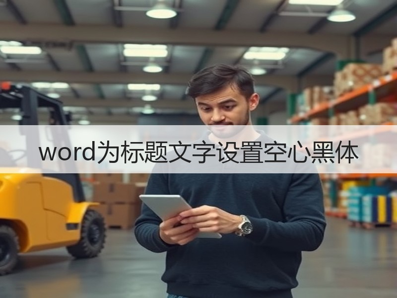 word为标题文字设置空心黑体