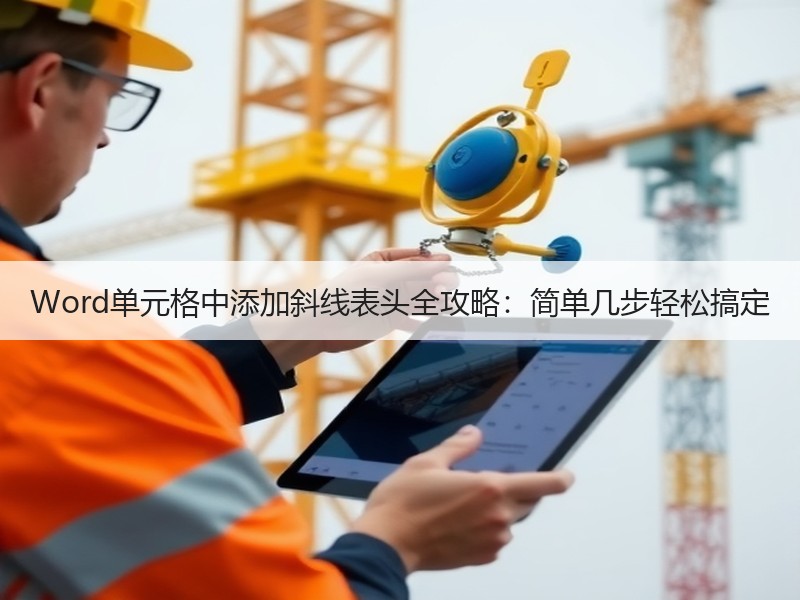Word单元格中添加斜线表头全攻略：简单