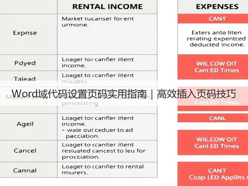 Word域代码设置页码实用指南｜高效插入
