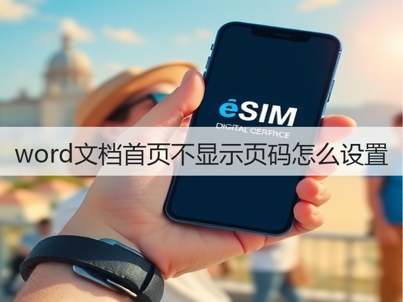 word文档首页不显示页码怎么设置