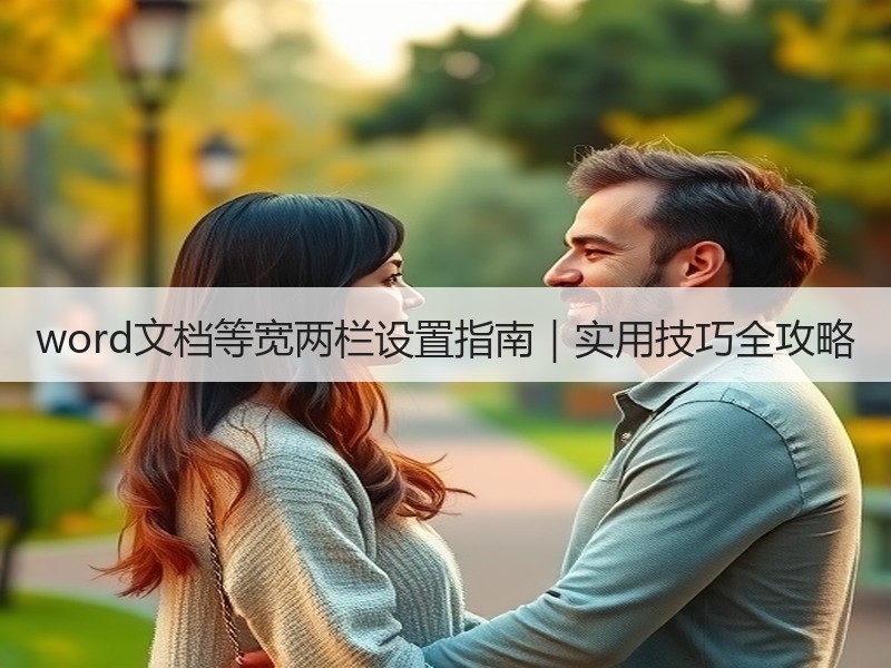 word文档等宽两栏设置指南｜实用技巧全