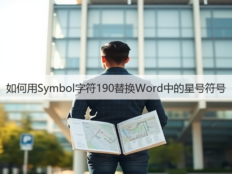 如何用Symbol字符190替换Word