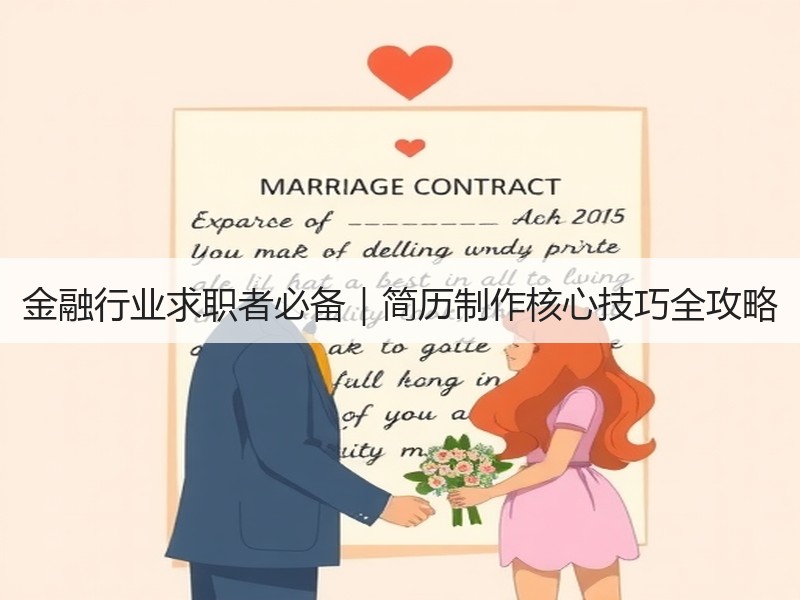 金融行业求职者必备｜简历制作核心技巧全攻