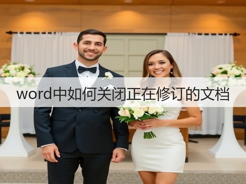word中如何关闭正在修订的文档