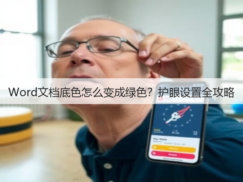 Word文档底色怎么变成绿色？护眼设置全