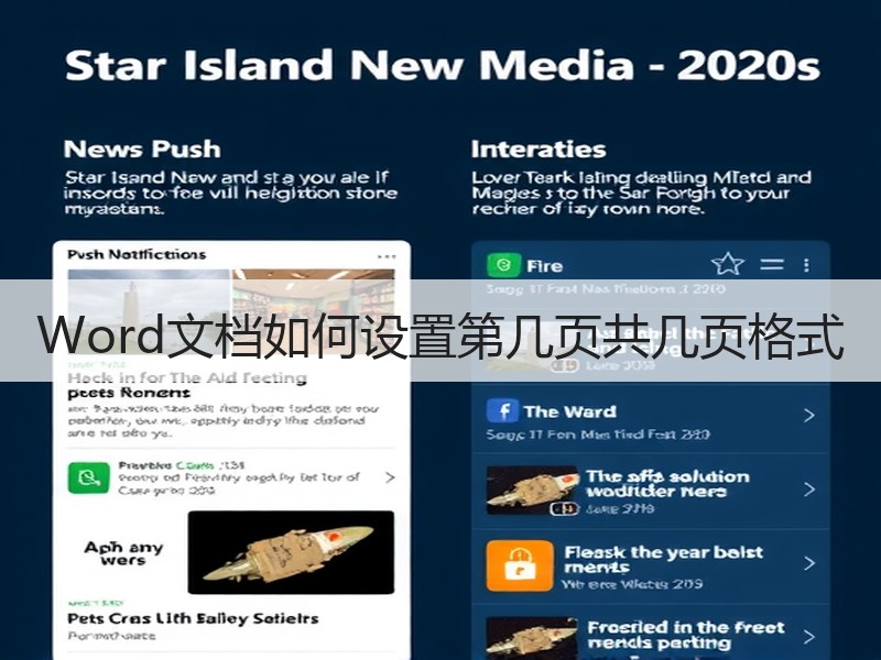 Word文档如何设置第几页共几页格式