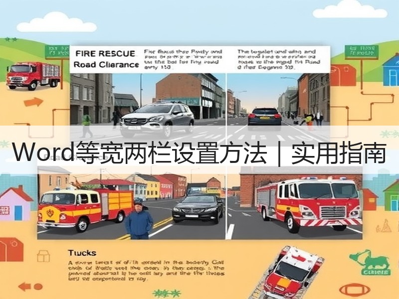 Word等宽两栏设置方法｜实用指南