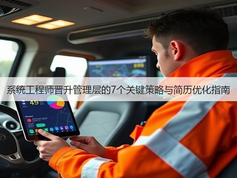 系统工程师晋升管理层的7个关键策略与简历