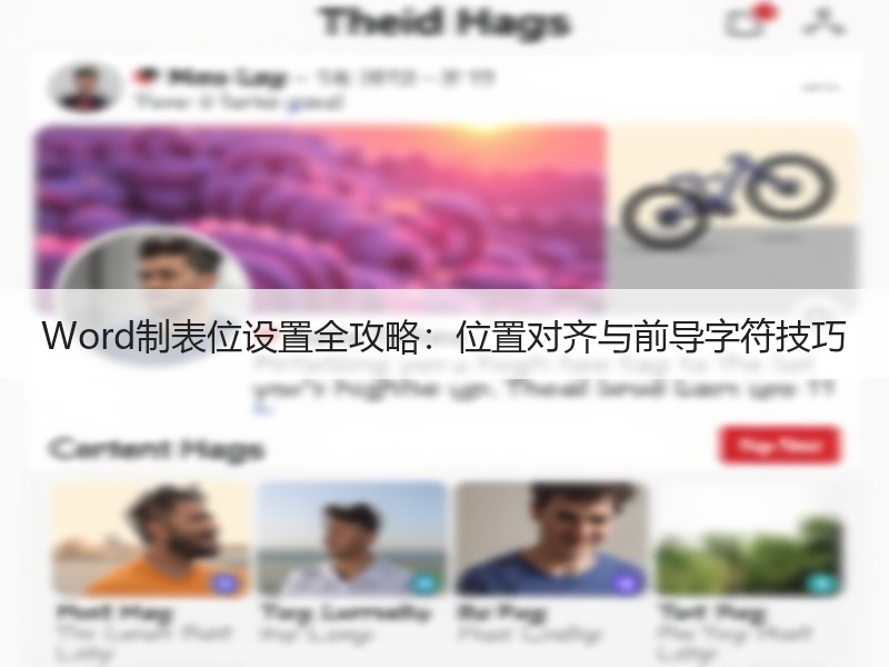 Word制表位设置全攻略：位置对齐与前导