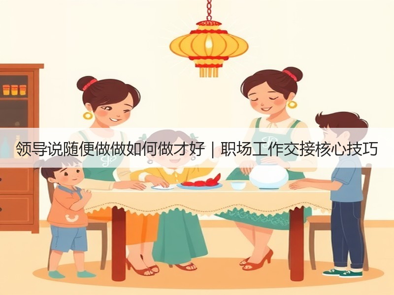 领导说随便做做如何做才好｜职场工作交接核
