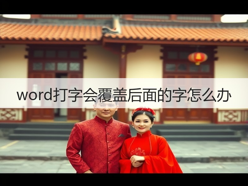 word打字会覆盖后面的字怎么办
