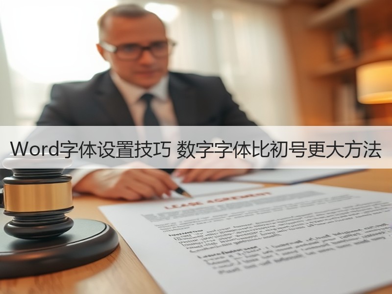 Word字体设置技巧 数字字体比初号更大