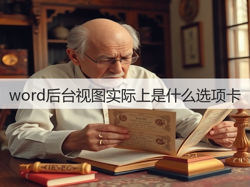 word后台视图实际上是什么选项卡