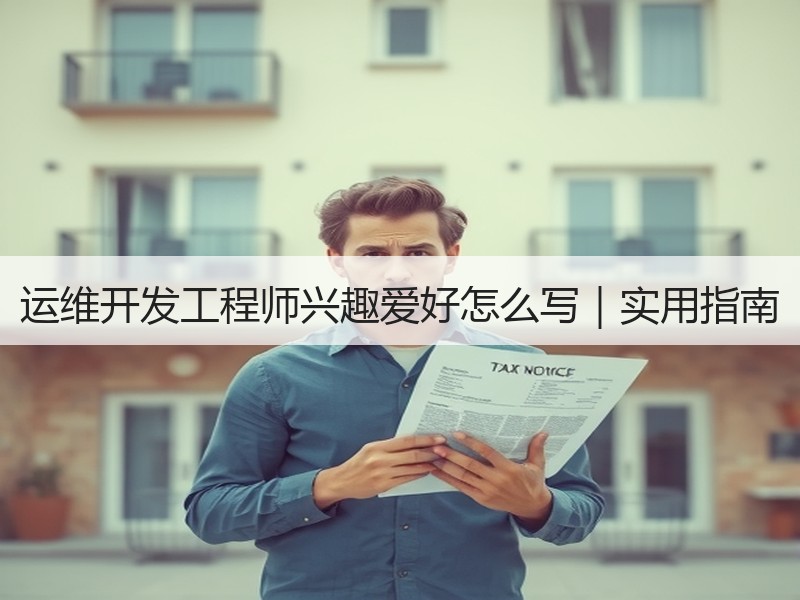 运维开发工程师兴趣爱好怎么写｜实用指南