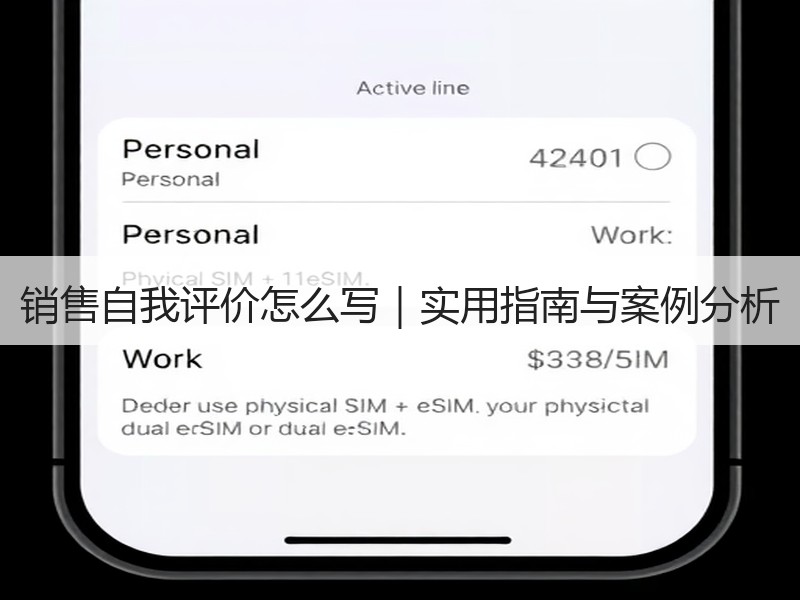 销售自我评价怎么写｜实用指南与案例分析
