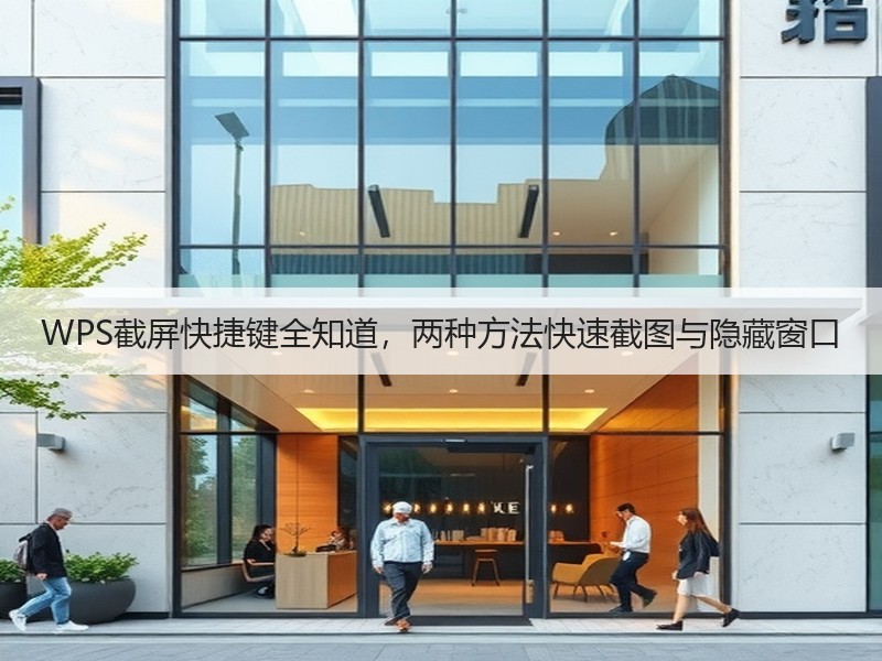 WPS截屏快捷键全知道，两种方法快速截图