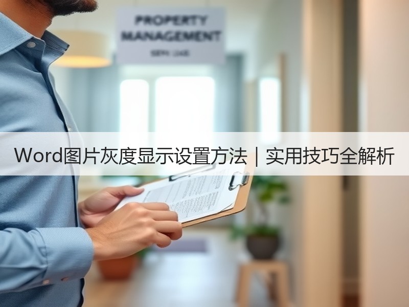 Word图片灰度显示设置方法｜实用技巧全