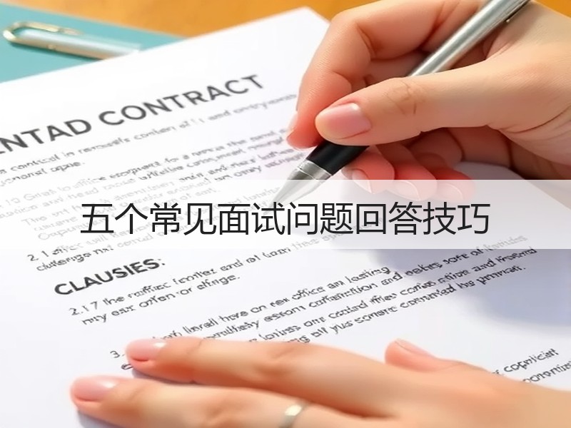 五个常见面试问题回答技巧