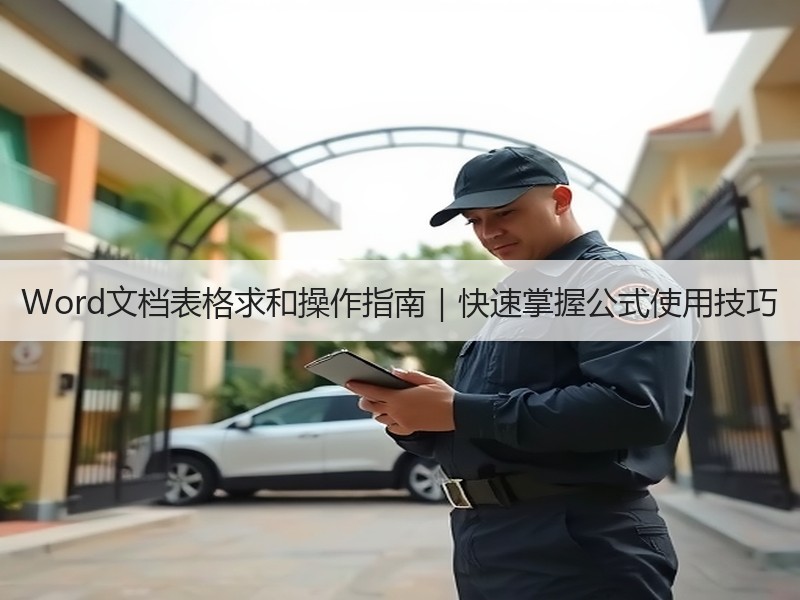 Word文档表格求和操作指南｜快速掌握公