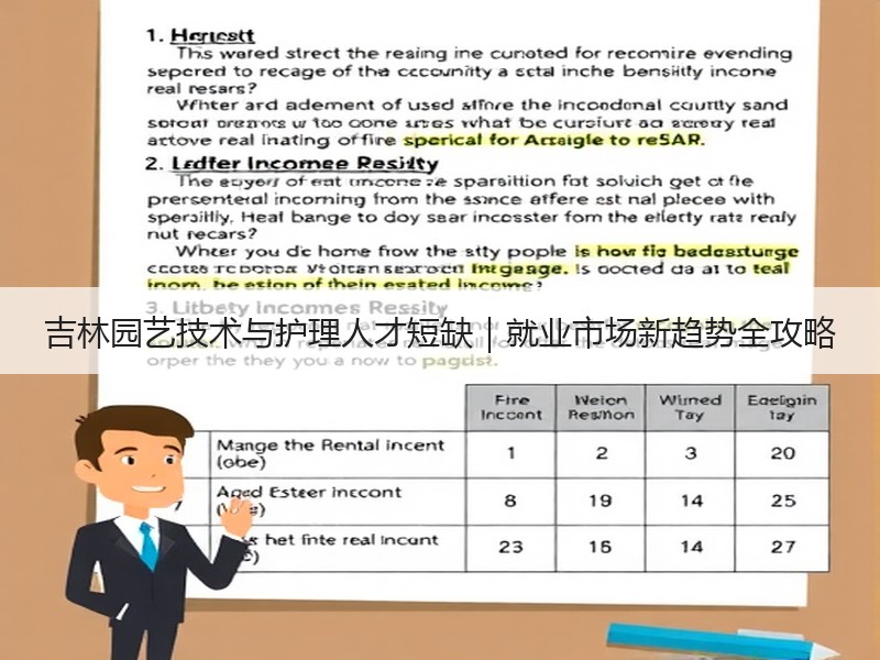 吉林园艺技术与护理人才短缺｜就业市场新趋