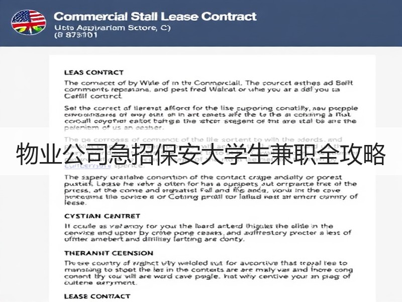 物业公司急招保安大学生兼职全攻略