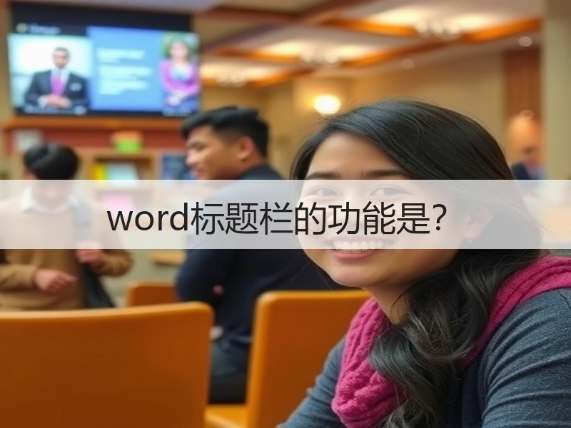 word标题栏的功能是？