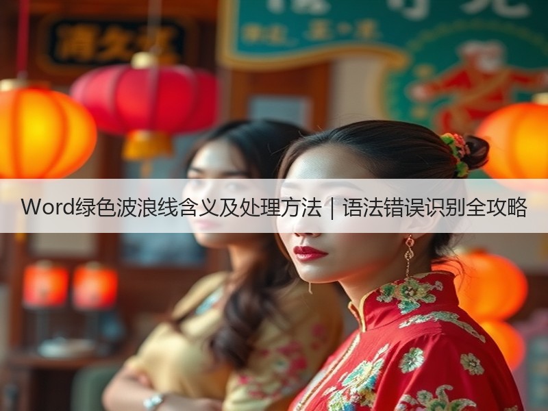 Word绿色波浪线含义及处理方法｜语法错