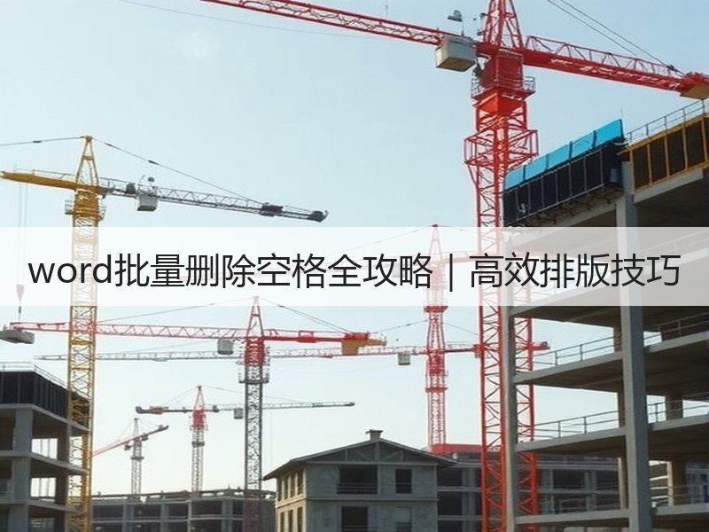 word批量删除空格全攻略｜高效排版技巧
