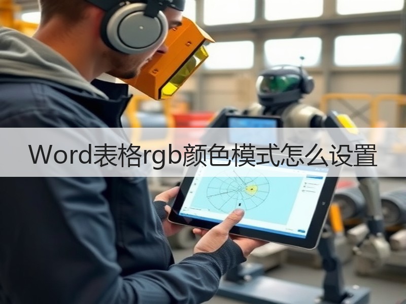 Word表格rgb颜色模式怎么设置